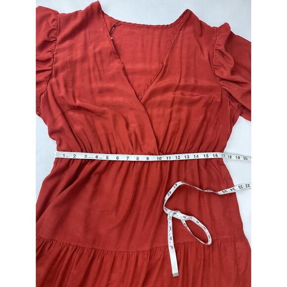 Petal & Pup Barker Maxi Dress Rust Boho Cottagecore Comfort Dress Women Large - Picture 5 of 10
